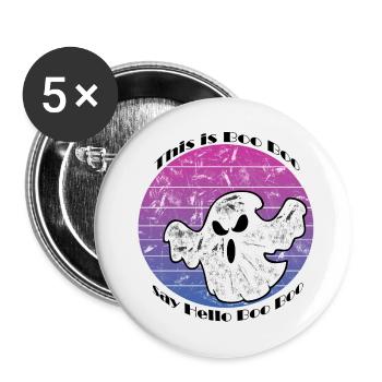 This is Boo Boo - Buttons large 2.2''/56 mm (5-pack) - white - Front