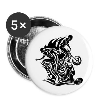 Triathlon Triabal - Buttons groß 56 mm (5er Pack) - Weiß - Vorne