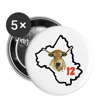 Aveyron in France - Buttons large 2.2''/56 mm (5-pack) - white - Front