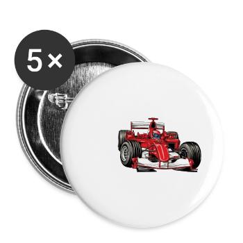 Je peux pas j'ai grand prix cadeau homme course - Lot de 5 grands badges (56 mm) - blanc - Devant