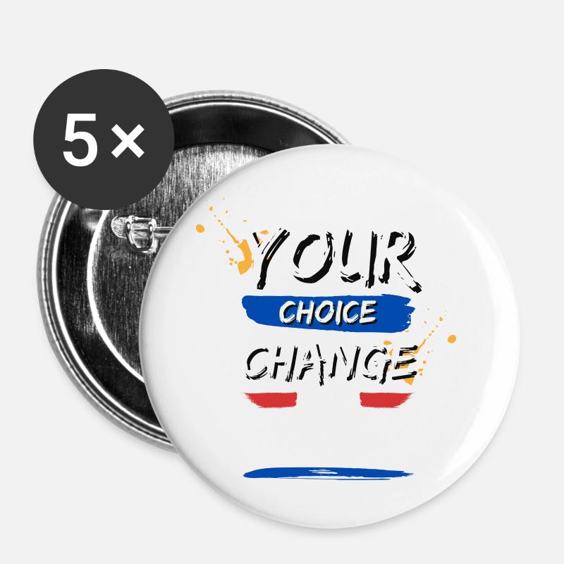 Your choices change your life! - Buttons large 2.2''/56 mm (5-pack) - white