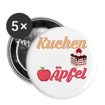 Kuchen lösen keine Probleme Bäckerin Torten Kondit - Buttons groß 56 mm (5er Pack) - Weiß - Vorne