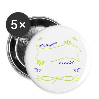 statement raubkatze streunerkatze lustiger spruch - Buttons groß 56 mm (5er Pack) - Weiß - Vorne