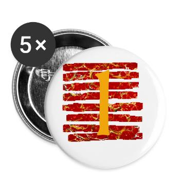 Bande E 232 l - Lot de 5 grands badges (56 mm) - blanc - Devant