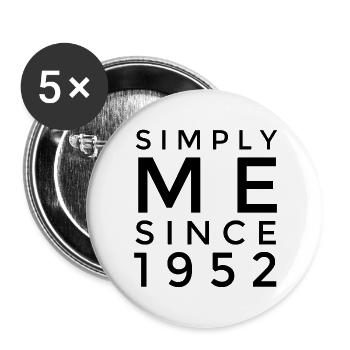 simply me since 1952 - Buttons groß 56 mm (5er Pack) - Weiß - Vorne