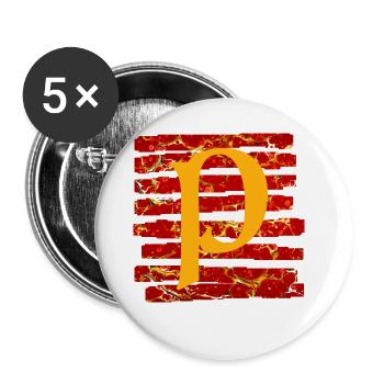Bandes E 232 P - Lot de 5 grands badges (56 mm) - blanc - Devant