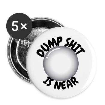 Stupid is near - Buttons large 2.2''/56 mm (5-pack) - white - Front