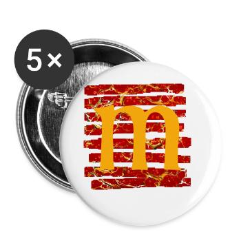 Bande E 232 m - Lot de 5 grands badges (56 mm) - blanc - Devant