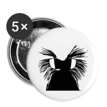 Porcupine Sunglasses Cute Animals Vector 22 - Buttons large 2.2''/56 mm (5-pack) - white - Front