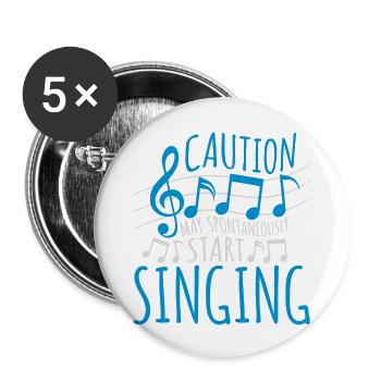 may spontaneously start singing - Buttons large 2.2''/56 mm (5-pack) - white - Front