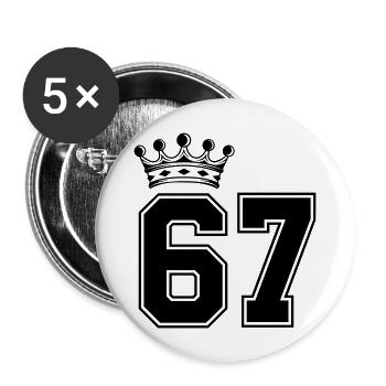 67 crowns - Buttons large 2.2''/56 mm (5-pack) - white - Front
