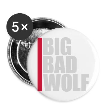 big bad wolf quote - Buttons large 2.2''/56 mm (5-pack) - white - Front
