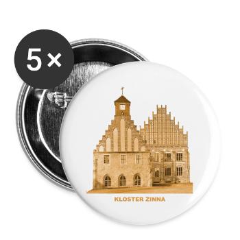 Zinna Kloster Jüterbog Teltow Brandenburg - Buttons groß 56 mm (5er Pack) - Weiß - Vorne