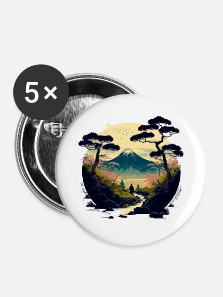 Kirschbaum - Buttons groß 56 mm (5er Pack) - Weiß