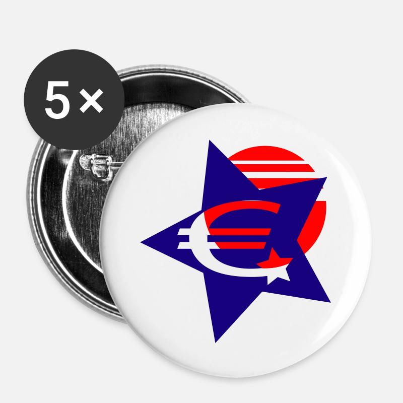 Euro universalis02 - Buttons large 2.2''/56 mm (5-pack) - white