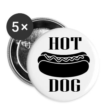Hund Dog - Buttons large 2.2''/56 mm (5-pack) - white - Front