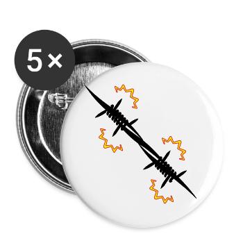 Electric fence Barbed wire - Buttons large 2.2''/56 mm (5-pack) - white - Front