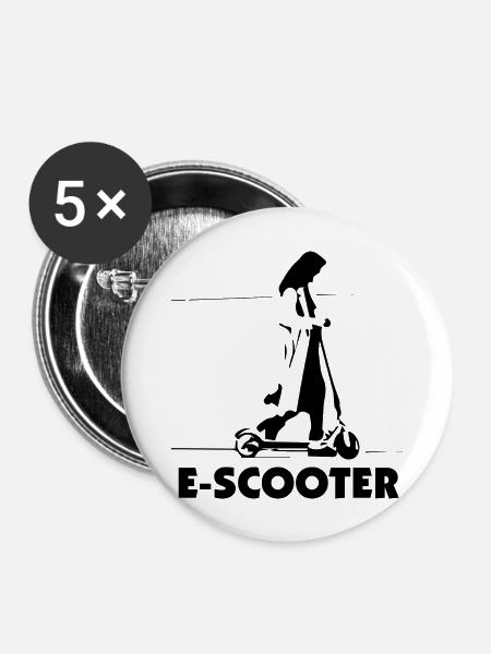 E-Scooter E-Roller Scooter - Buttons groß 56 mm (5er Pack) - Weiß