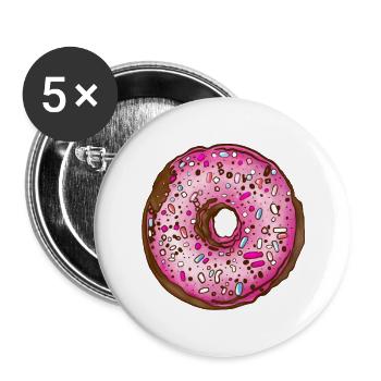 Doughnut - Buttons large 2.2''/56 mm (5-pack) - white - Front
