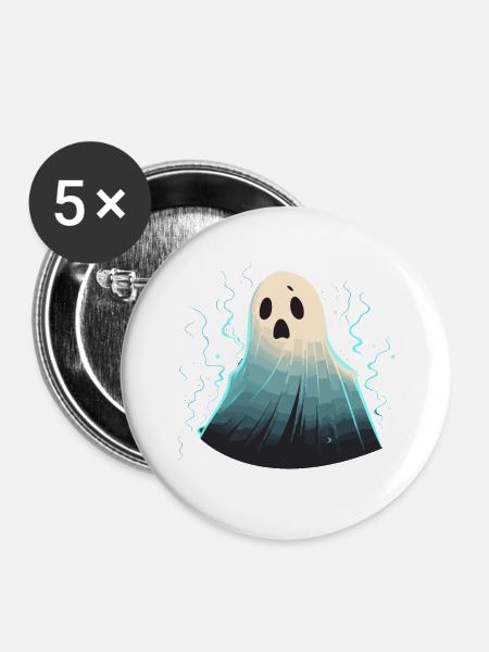 Unglücklicher Geist - Buttons groß 56 mm (5er Pack) - Weiß