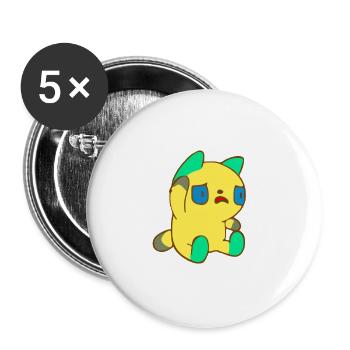 Small but grumpy - Buttons large 2.2''/56 mm (5-pack) - white - Front