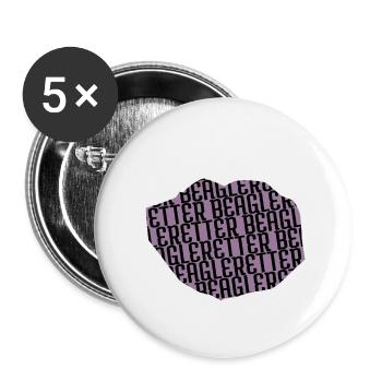 weihnachten geek boxer bullterrier lustiger spruch - Buttons groß 56 mm (5er Pack) - Weiß - Vorne