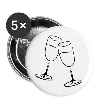 glasses - Buttons large 2.2''/56 mm (5-pack) - white - Front
