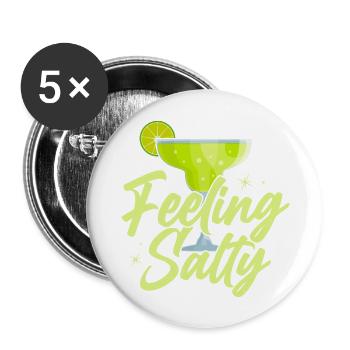 Feeling Salty Cinco De Mayo Margarita - Buttons groß 56 mm (5er Pack) - Weiß - Vorne