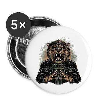 Lion Claws - Buttons large 2.2''/56 mm (5-pack) - white - Front