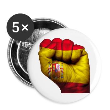 Fist Espagne - Lot de 5 grands badges (56 mm) - blanc - Devant