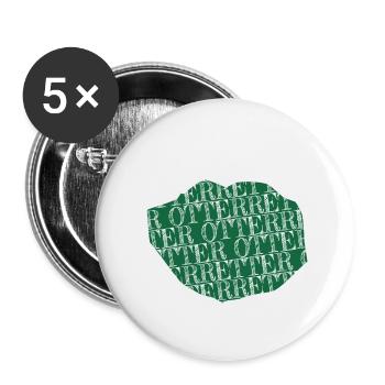 tier crossing freund vegetarier gewaltlosigkeit - Buttons groß 56 mm (5er Pack) - Weiß - Vorne