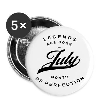 LEGEND JUILLET 2 - Lot de 5 grands badges (56 mm) - blanc - Devant