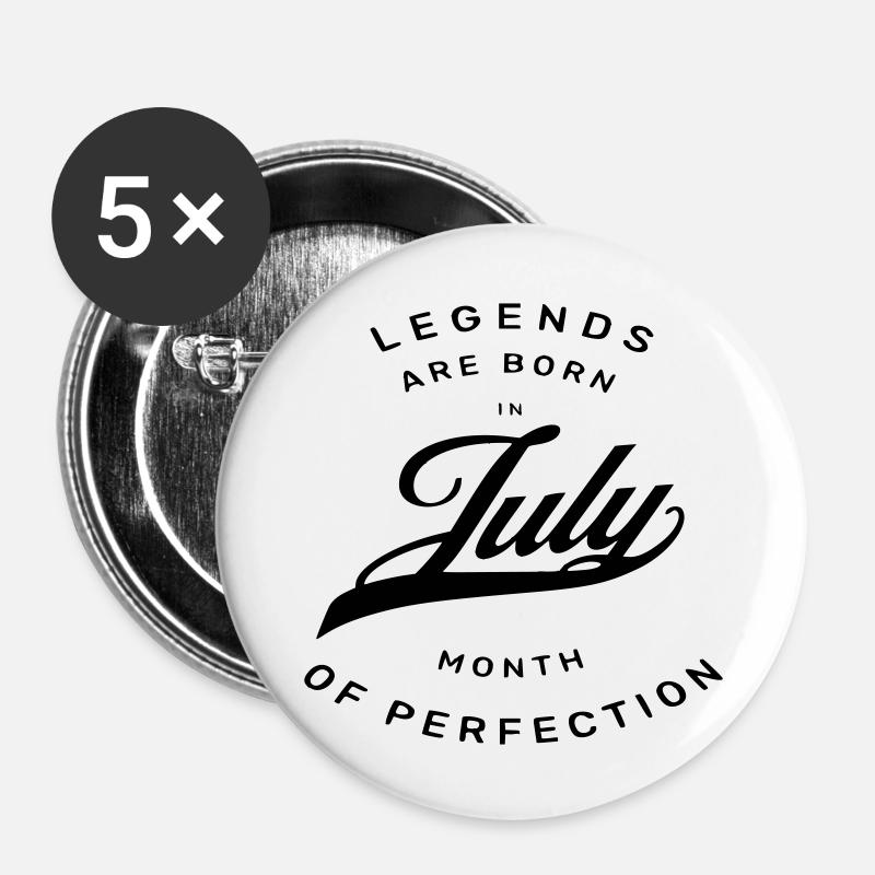 LEGEND JULY 2 - Buttons large 2.2''/56 mm (5-pack) - white