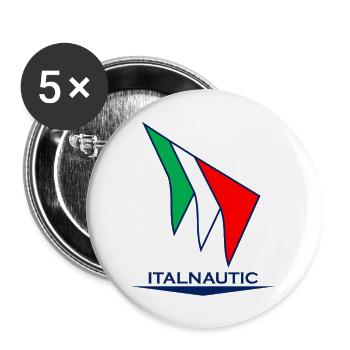 ITALNAUTIC SAILING BRAND - Buttons groß 56 mm (5er Pack) - Weiß - Vorne