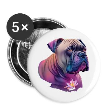 Cane Corso - Buttons groß 56 mm (5er Pack) - Weiß - Vorne