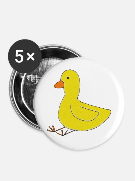 ente impressionismus - Buttons groß 56 mm (5er Pack) - Weiß