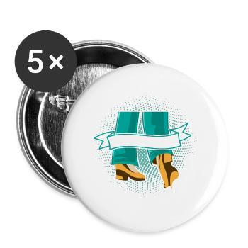 It's Never To Late To Be A Tap Dancer Tap Dance Ta - Buttons groß 56 mm (5er Pack) - Weiß - Vorne
