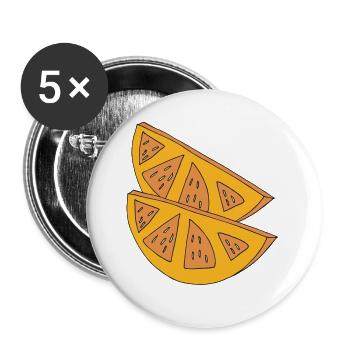 Tranches d’orange 2 - Lot de 5 grands badges (56 mm) - blanc - Devant