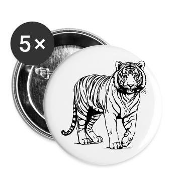 tiger - Buttons large 2.2''/56 mm (5-pack) - white - Front