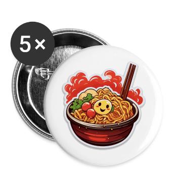 Ramen - Buttons groß 56 mm (5er Pack) - Weiß - Vorne