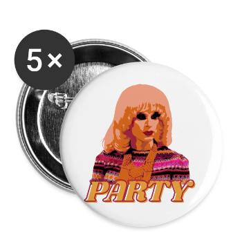 Katya Drag Queen Party Vibes – Pop Art Style - Buttons large 2.2''/56 mm (5-pack) - white - Front