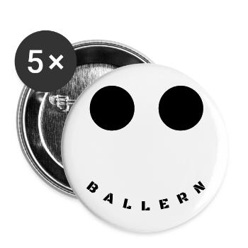 Ballspielfreude - Buttons groß 56 mm (5er Pack) - Weiß - Vorne