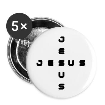 Jesus Jesus - Buttons large 2.2''/56 mm (5-pack) - white - Front