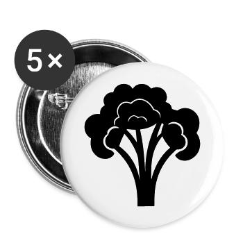 broccoli - Buttons large 2.2''/56 mm (5-pack) - white - Front