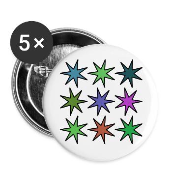 CHRISTMAS. YEAR. ANNIVERSARY. RETIREMENT. FATHER'S DAY - Buttons large 2.2''/56 mm (5-pack) - white - Front