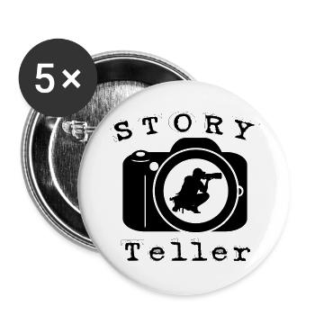 Storyteller - Buttons groß 56 mm (5er Pack) - Weiß - Vorne