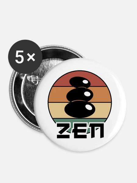 Zen - Buttons groß 56 mm (5er Pack) - Weiß
