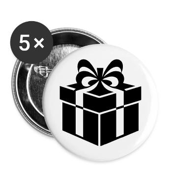 Anlass-Express - Buttons groß 56 mm (5er Pack) - Weiß - Vorne