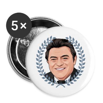 FJS // Illustration - Buttons groß 56 mm (5er Pack) - Weiß - Vorne