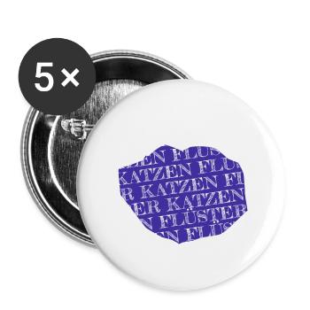 katze geschenk geburtstagsgeschenk falbkatze - Buttons groß 56 mm (5er Pack) - Weiß - Vorne